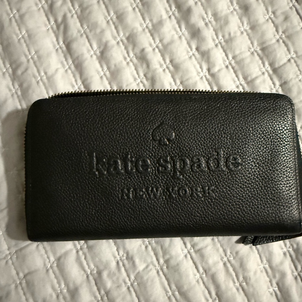 Kate Spade Black Pebbled Leather Tote With Matching Wallet - Picture 5 of 11